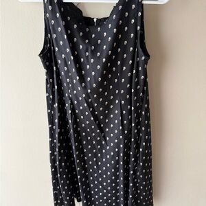 R13 Skull Print Black Babydoll Dress